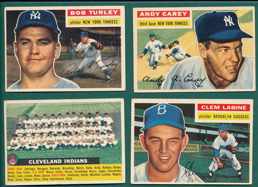 1956 Topps Lot of (81) W/ Turley
