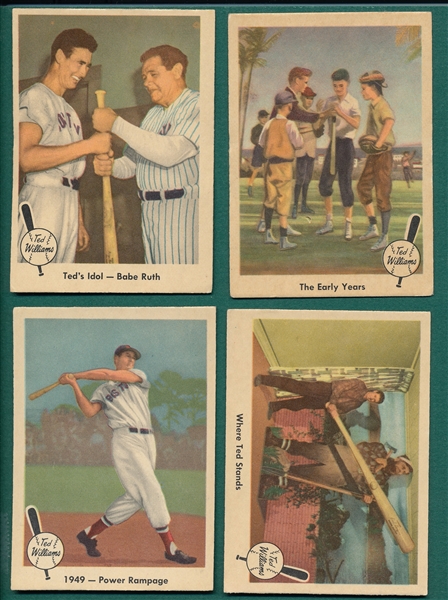 1959 Fleer Ted Williams Lot of (43) W/ Babe Ruth