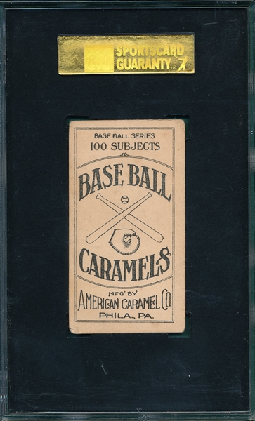 1909-11 E90-1 Jesse Tannehill American Caramel SGC 40