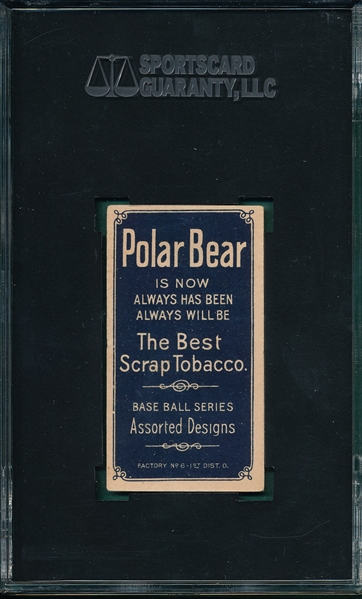 1909-1911 T206 Beckley Polar Bear SGC Authentic