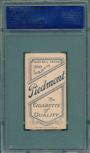 1909-1911 T206 Shannon Piedmont Cigarettes PSA 4