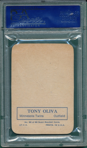 1969 Topps Super #20 Tony Oliva PSA 9 *MINT*