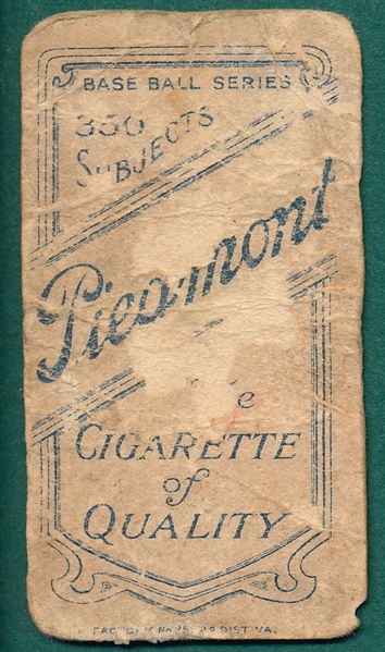 1909-1911 T206 Hofman Piedmont Cigarettes *Interesting Variation*