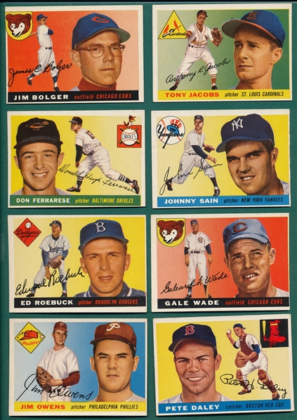 1955 Topps Lot of (16) of High Numbers W/ #187 Hodges