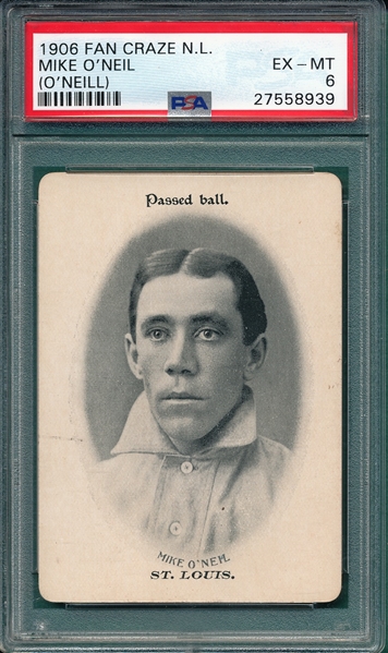 1906 Fan Craze, O'Neil, National League, PSA 6
