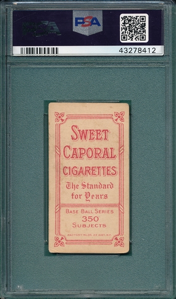 1909-1911 T206 Baker Sweet Caporal Cigarettes, PSA 2