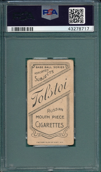 1909-1911 T206 Oldring, Batting, Tolstoi Cigarettes PSA 3