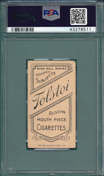 1909-1911 T206 Camnitz, Arm At Side, Tolstoi Cigarettes PSA 3.5