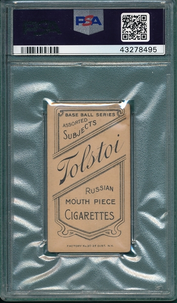 1909-1911 T206 Bradley, Batting, Tolstoi Cigarettes PSA 3