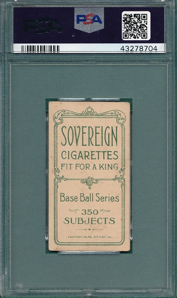 1909-1911 T206 Murphy, Throwing, Sovereign Cigarettes PSA 3 *Horizontal*