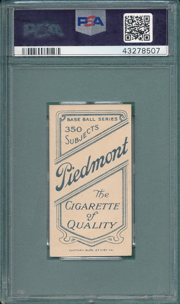 1909-1911 T206 Burns Piedmont Cigarettes PSA Authentic