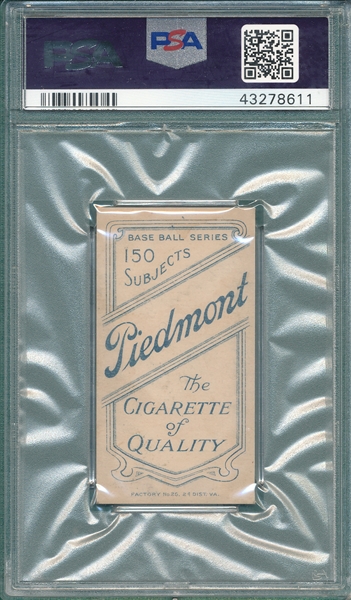 1909-1911 T206 Hinchman, Bill, Piedmont Cigarettes PSA Authentic