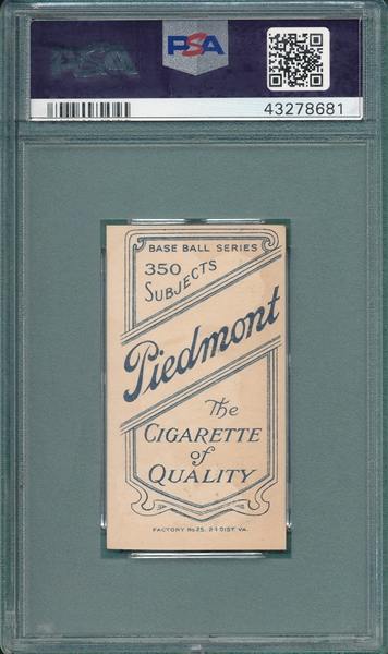 1909-1911 T206 McCormick Piedmont Cigarettes PSA Authentic