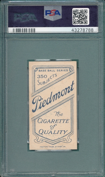 1909-1911 T206 Smith, Heinie, Piedmont Cigarettes PSA Authentic
