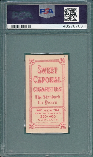 1909-1911 T206 Schlei, Batting, Sweet Caporal Cigarettes PSA Authentic