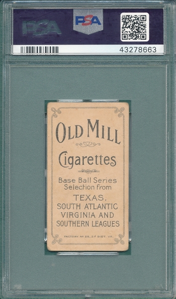 1909-1911 T206 Lipe Old Mill Cigarettes PSA 3 *Southern League*