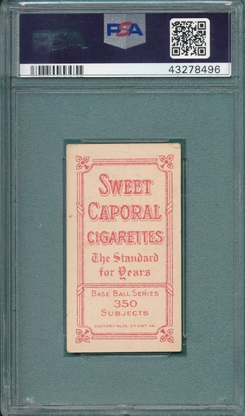 1909-1911 T206 Brain Sweet Caporal Cigarettes, PSA 2