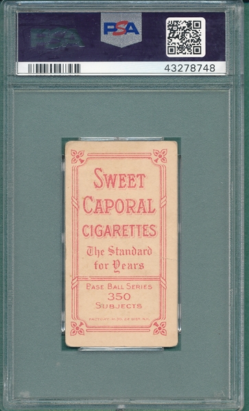 1909-1911 T206 Reulbach, No Glove, Sweet Caporal Cigarettes, PSA 2 
