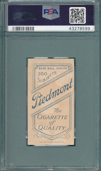 1909-1911 T206 Groom Piedmont Cigarettes PSA 2 