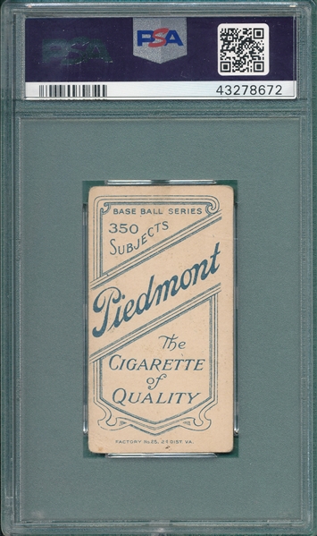 1909-1911 T206 Malarkey Piedmont Cigarettes PSA 2.5