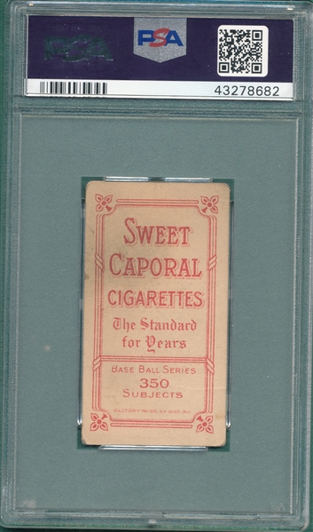 1909-1911 T206 McElveen Sweet Caporal Cigarettes PSA 2.5