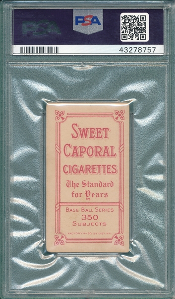 1909-1911 T206 Rucker, Throwing, Sweet Caporal Cigarettes PSA 3