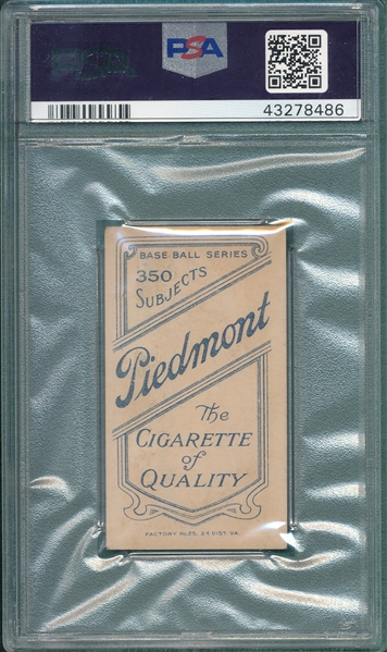 1909-1911 T206 Berger Piedmont Cigarettes PSA 3 