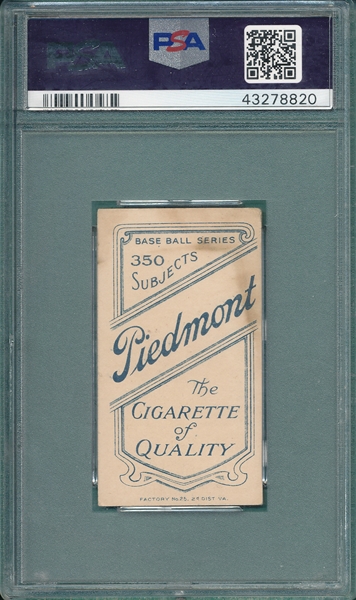 1909-1911 T206 Turner Piedmont Cigarettes PSA 3 