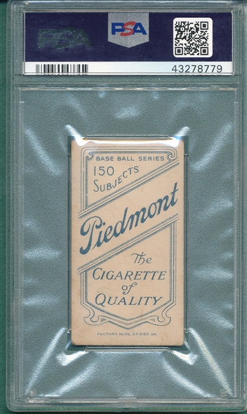 1909-1911 T206 Shaw, Al, Piedmont Cigarettes PSA 3.5