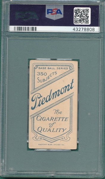 1909-1911 T206 Summers Piedmont Cigarettes PSA 3.5