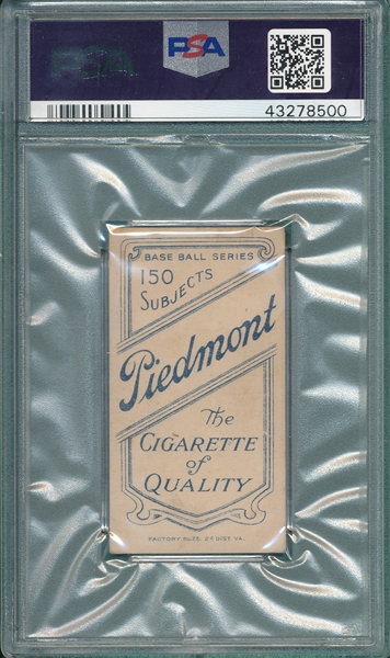 1909-1911 T206 Bridwell, No Cap, Piedmont Cigarettes PSA 5