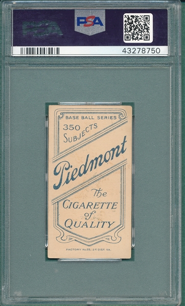 1909-1911 T206 Rhoades, Hands At Chest, Piedmont Cigarettes PSA 5