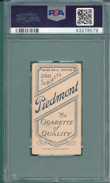 1909-1911 T206 Knight, Bat, Piedmont Cigarettes PSA 4 
