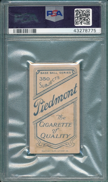 1909-1911 T206 Seymour, Throwing, Piedmont Cigarettes PSA 4.5