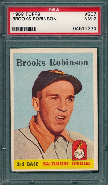 1958 Topps #307 Brooks Robinson PSA 7