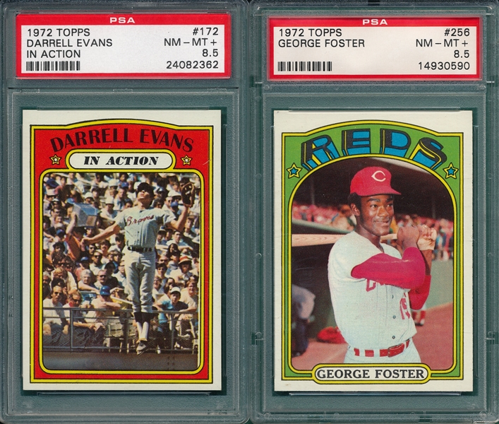 1972 Topps Lot of (5) W/ #256 Foster PSA 8.5