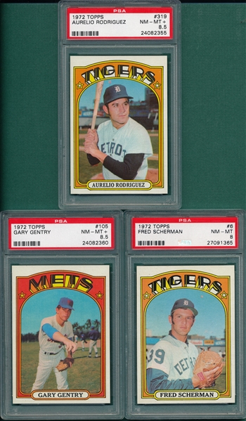 1972 Topps Lot of (5) W/ #256 Foster PSA 8.5