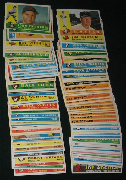 1960 Topps Lot of (110) W/ #555 Fox, AS, High Number