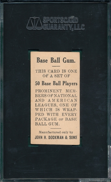 1909 E92 Hal Chase Dockman & Sons Gum SGC 60