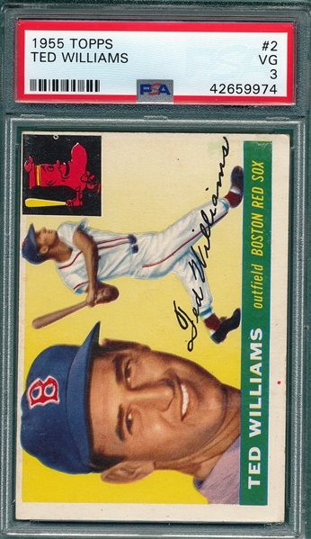 1955 Topps #2 Ted Williams PSA 3
