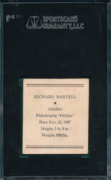 1933 R305 Bartell Tatto Orbit SGC 50