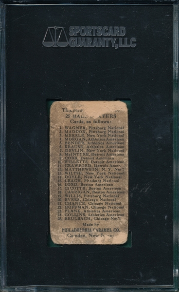 1909 E95 Ty Cobb Philadelphia Caramels SGC 10