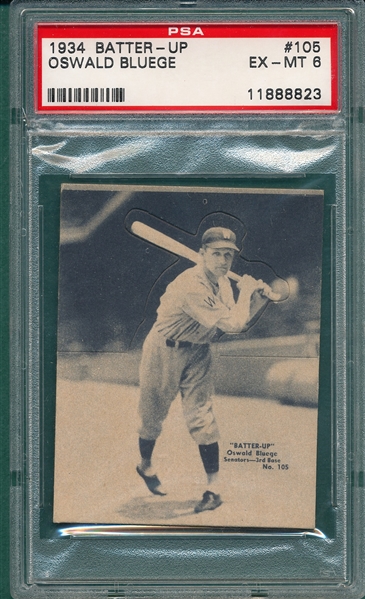 1934 Batter-Up #105 Oswald Bluege PSA 6