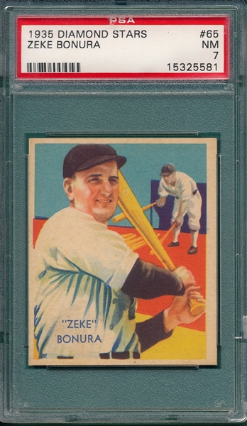 1934-36 Diamond Stars #65 Zeke Bonura PSA 7