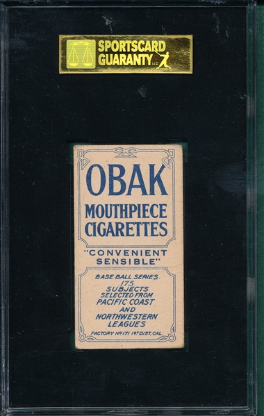 1910 T212-2 Manush Obak Cigarettes SGC 30