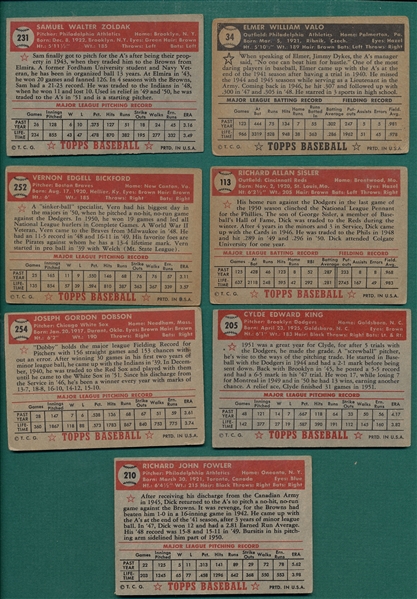 1952 Topps Lot of (13) W/ Parnell