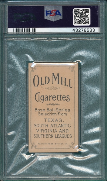 1909-1911 T206 Foster Old Mill Cigarettes PSA 4.5