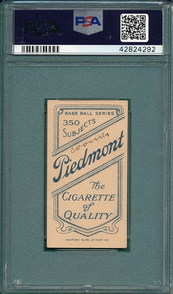 1909-1911 T206 Lavender Piedmont Cigarettes, PSA 7 (MK)
