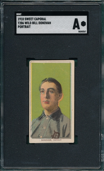 1909-1911 T206 Donovan, Portrait, Sweet Caporal Cigarettes SGC Authentic