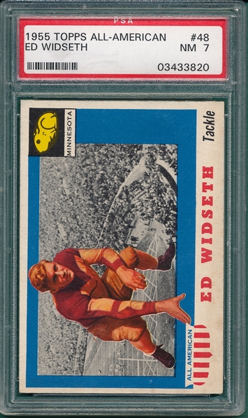 1955 Topps All American #48 Ed Widseth PSA 7